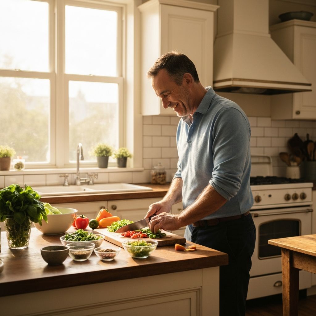 Person preparing healthy meals with fresh ingredients